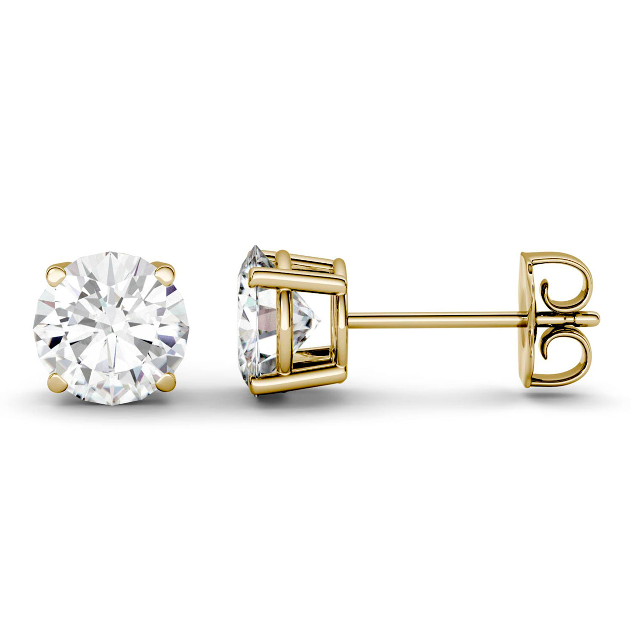  Charles & Colvard Charles & Colvard Moissanite Stud Earrings - White Gold - Bonton