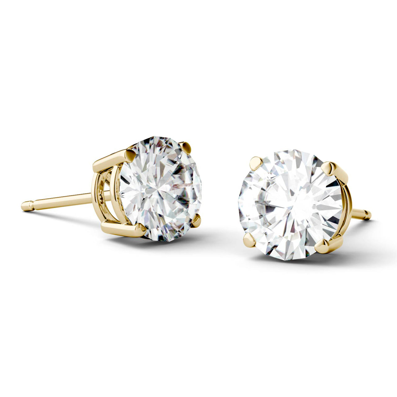  Charles & Colvard Charles & Colvard Moissanite Stud Earrings - White Gold - Bonton