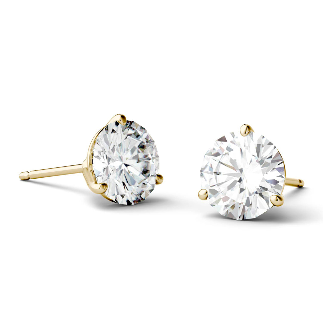  Charles & Colvard Charles & Colvard Moissanite Martini Stud Earrings - White Gold - Bonton