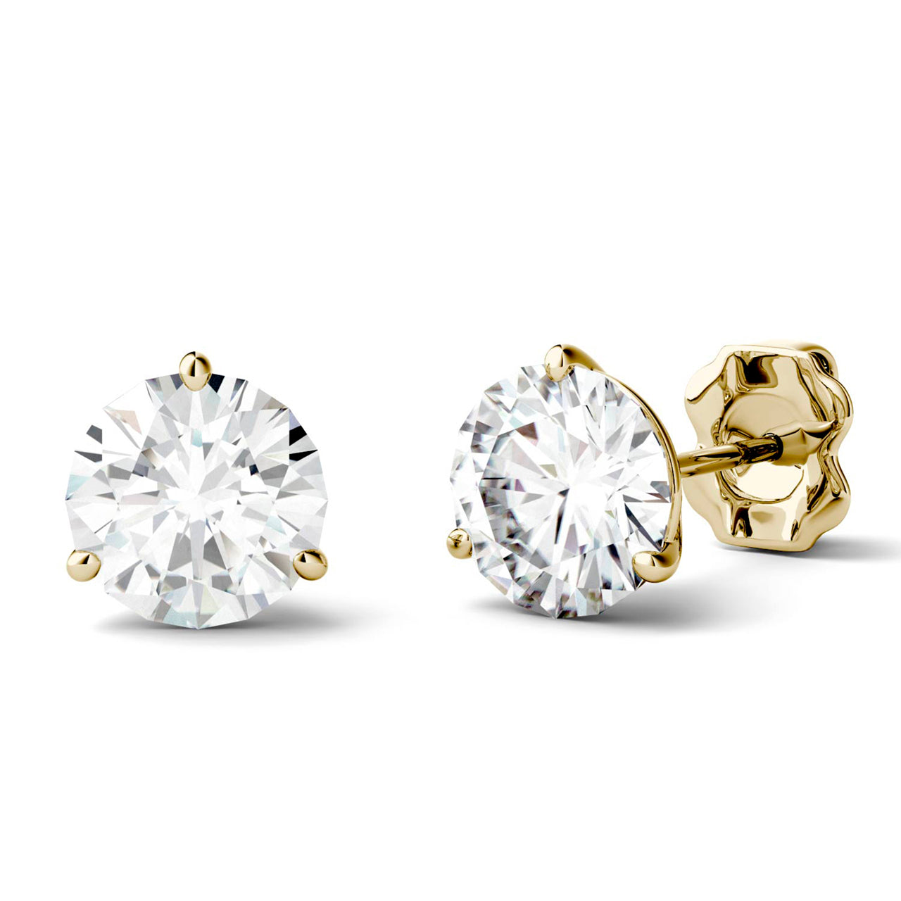  Charles & Colvard Charles & Colvard Moissanite Martini Stud Earrings - White Gold - Bonton