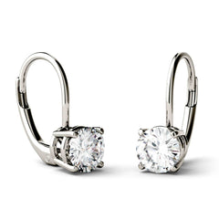 Charles & Colvard Moissanite Leverback Earrings