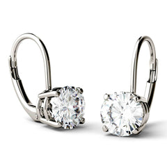 Charles & Colvard Moissanite Leverback Earrings