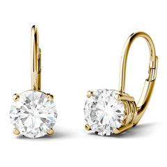 Charles & Colvard Moissanite Leverback Earrings