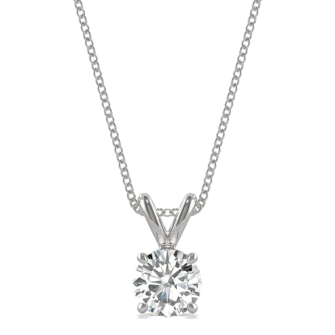  Charles & Colvard Charles & Colvard 0.50cttw Moissanite Solitaire Pendant - Yellow Gold - Bonton