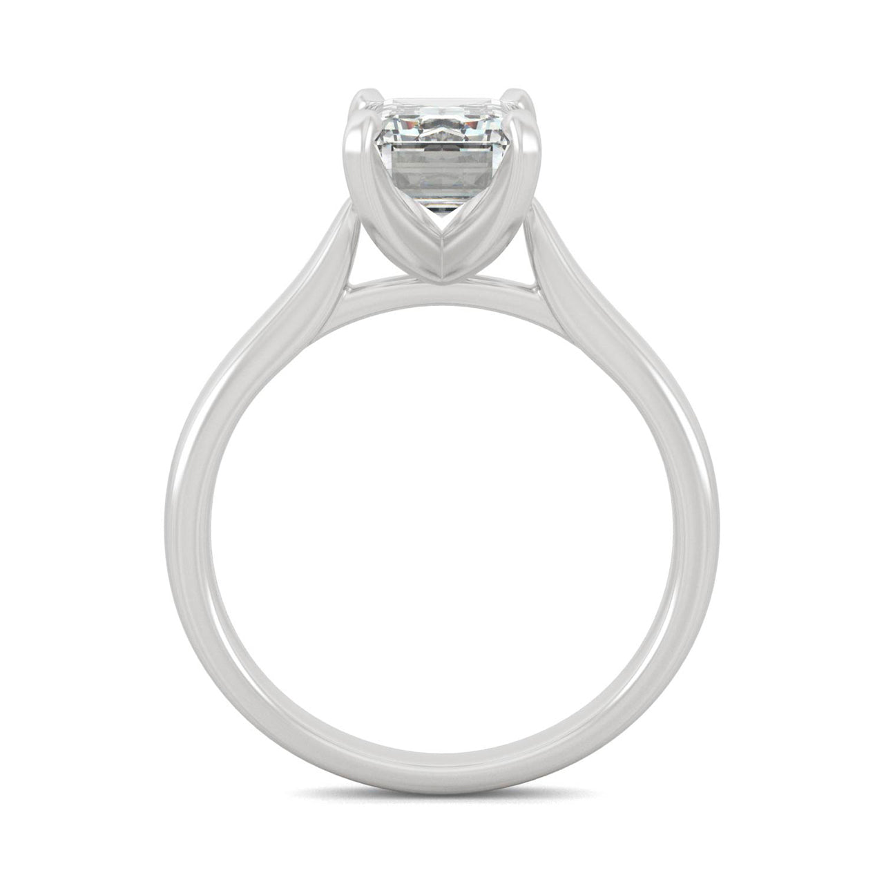  Charles & Colvard Charles & Colvard 3.55cttw Moissanite Emerald Cut Solitaire Ring - White Gold - Bonton