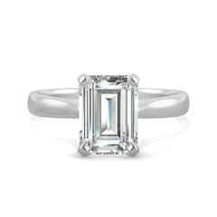 Charles & Colvard 3.55cttw Moissanite Emerald Cut Solitaire Ring