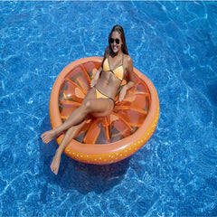 Inflatable Fruit Slice Swimming Pool Lounger Raft - 61.5" - Orange