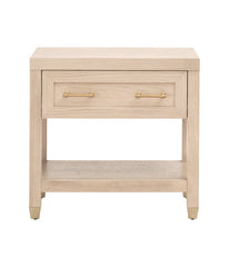 Stella 1-Drawer Nightstand Light Honey Oak