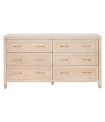 Stella 6-Drawer Double Dresser Light Honey Oak