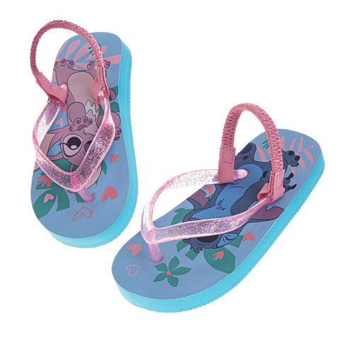 Disney Stitch and Angel Girls' Dual Sizes Flip Flops (Toddlers)