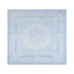 French Home Linen 71" X 124" Astra Tablecloth - Ivory and Light Blue