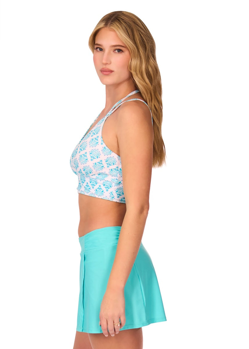  Cabana Life Aqua Classic Swim Skirt - XS - Bonton