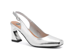 Loraine Metal Heel Slingback