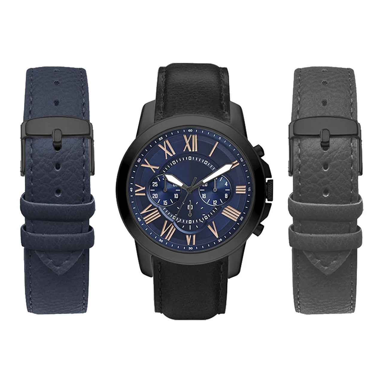  American Exchange Analog Watch-Strap Set - Black - Bonton