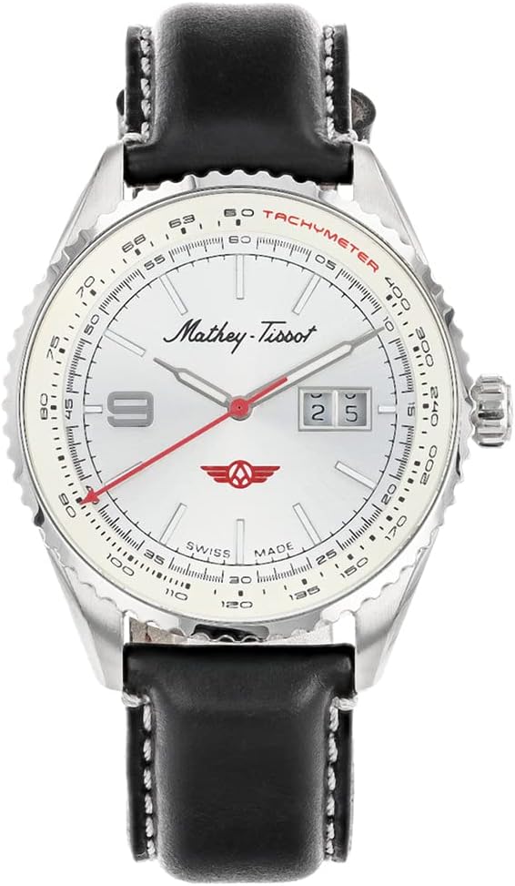  Mathey Tissot Atlas Collection Three Hand Date Watch - Black - Bonton