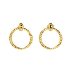 Double Drop Twisted Fashion Hoop Earrings