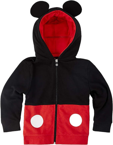 Cubcoats Mickey Mouse 2 in 1 Transforming Hoodie and Soft Plushie, Red and Black