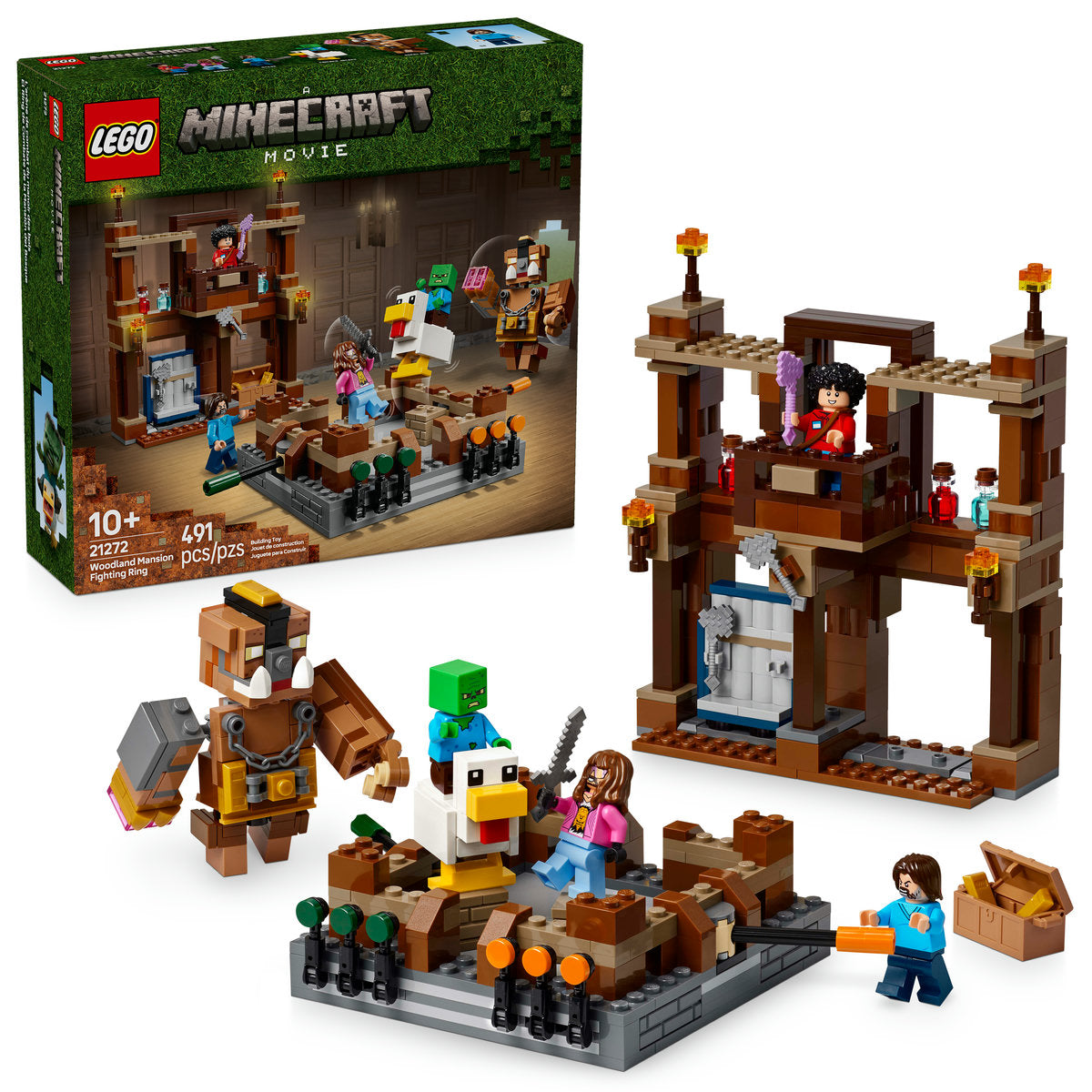  LEGO LEGO® Minecraft® Woodland Mansion Fighting Ring Gamer Toy With Mob Figures 21272 - Minecraft - Bonton