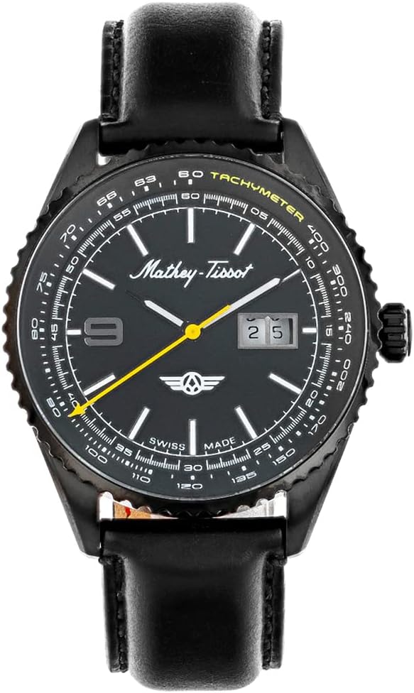  Mathey Tissot Atlas Collection Three Hand Date Watch - Charcoal - Bonton