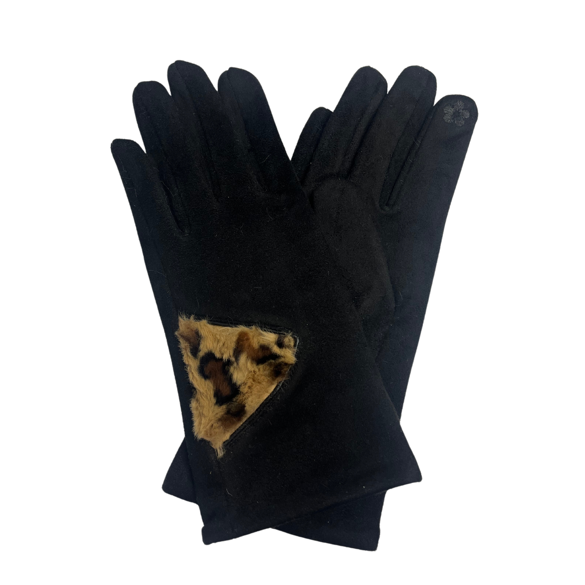  Marcus Adler Suede Cheetah Glove - Black - Bonton