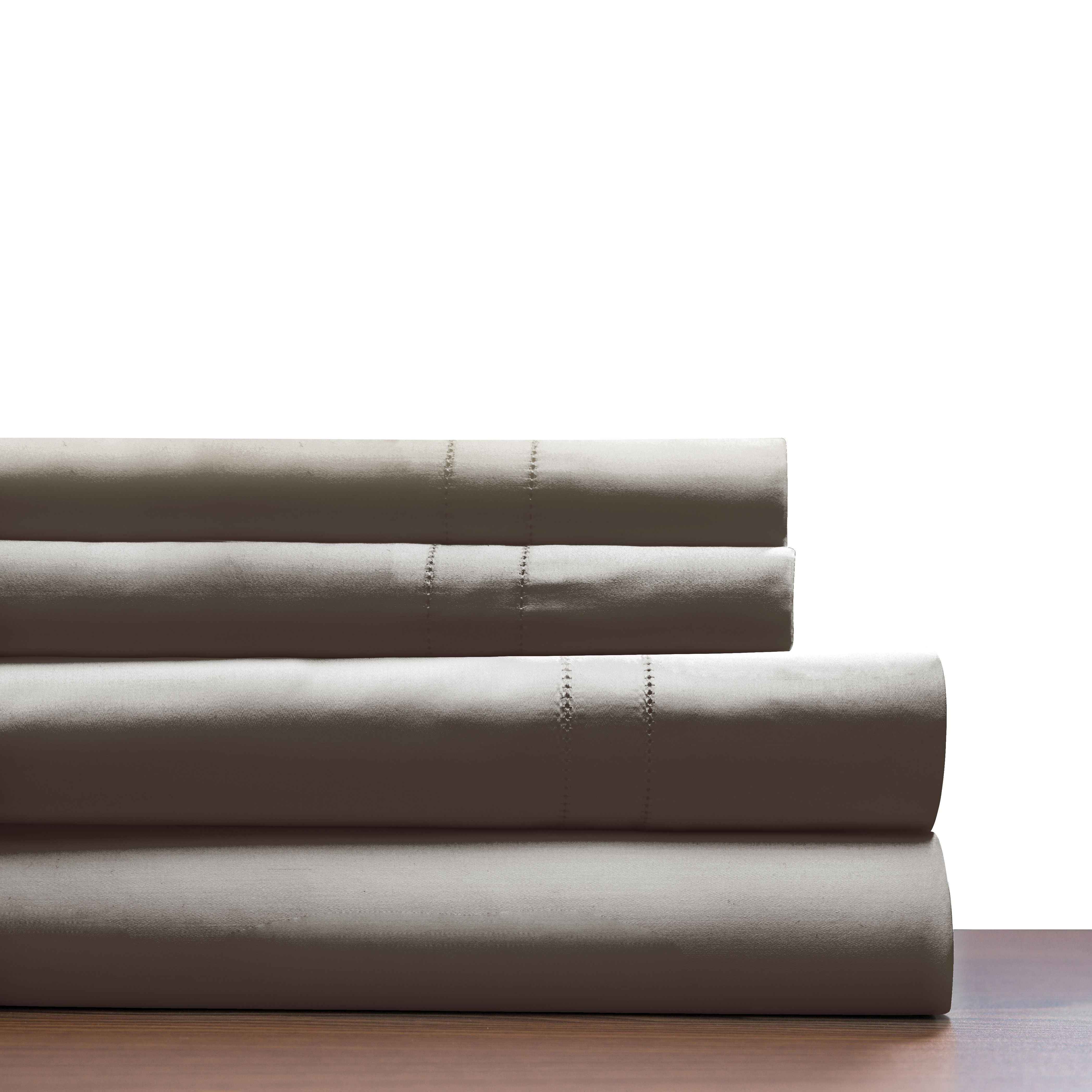  Pointehaven 620 Thread Count Luxury Sheet Set - Gray - Bonton