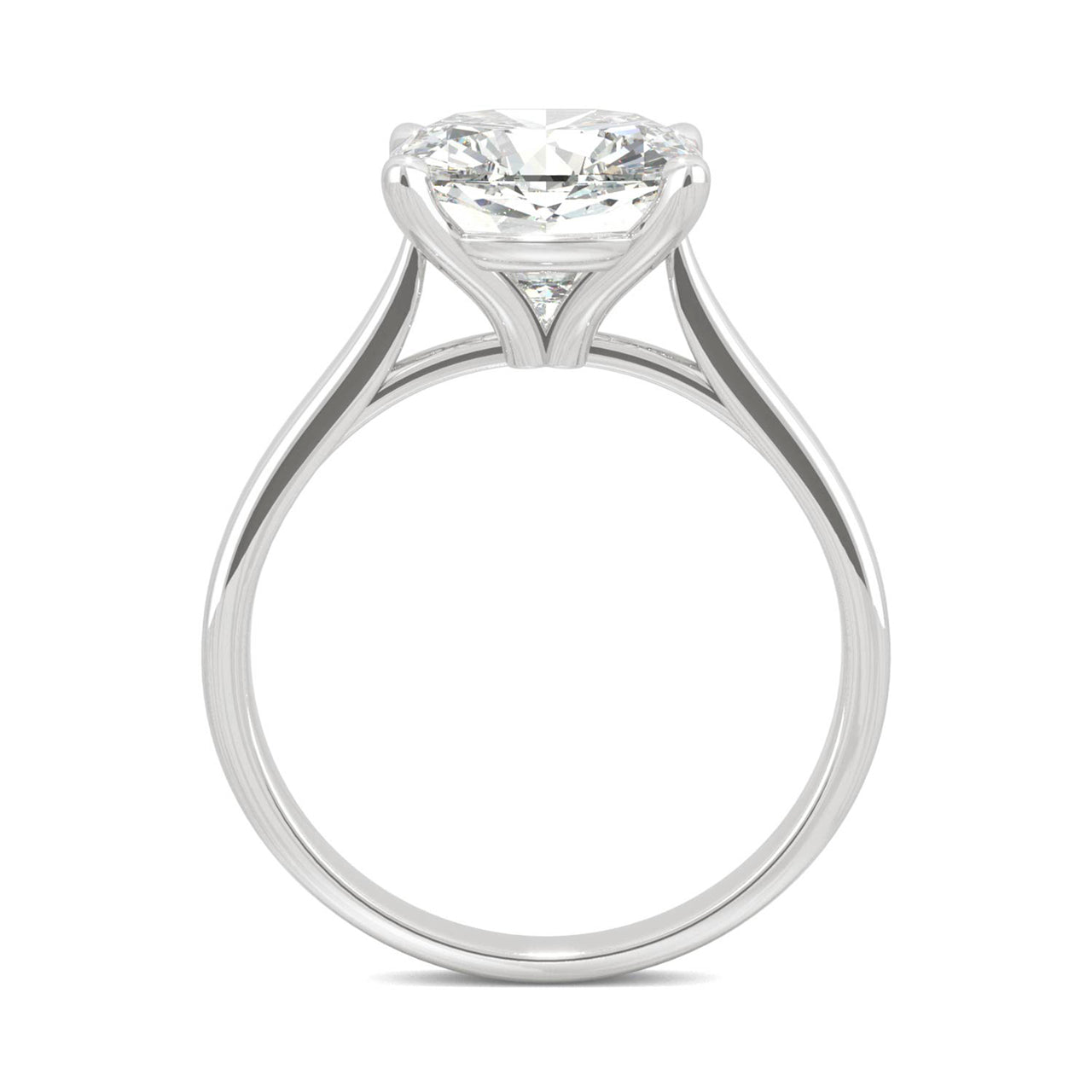  Charles & Colvard Charles & Colvard 3.30cttw Moissanite Cushion Solitaire Ring - White Gold - Bonton