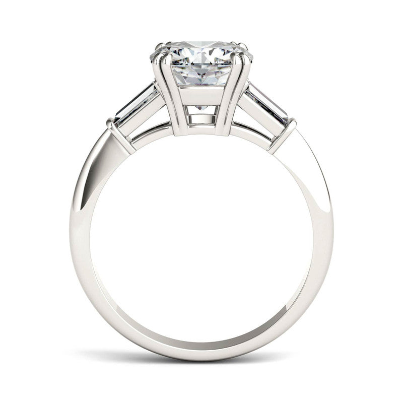  Charles & Colvard Charles & Colvard 2.77cttw Moissanite Cushion Engagement Ring - White Gold - Bonton