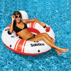 Inflatable Swimming Pool Inner Tube Float - 46" - Red and White