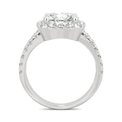 Charles & Colvard 4.24cttw Moissanite Cushion Halo Engagement Ring