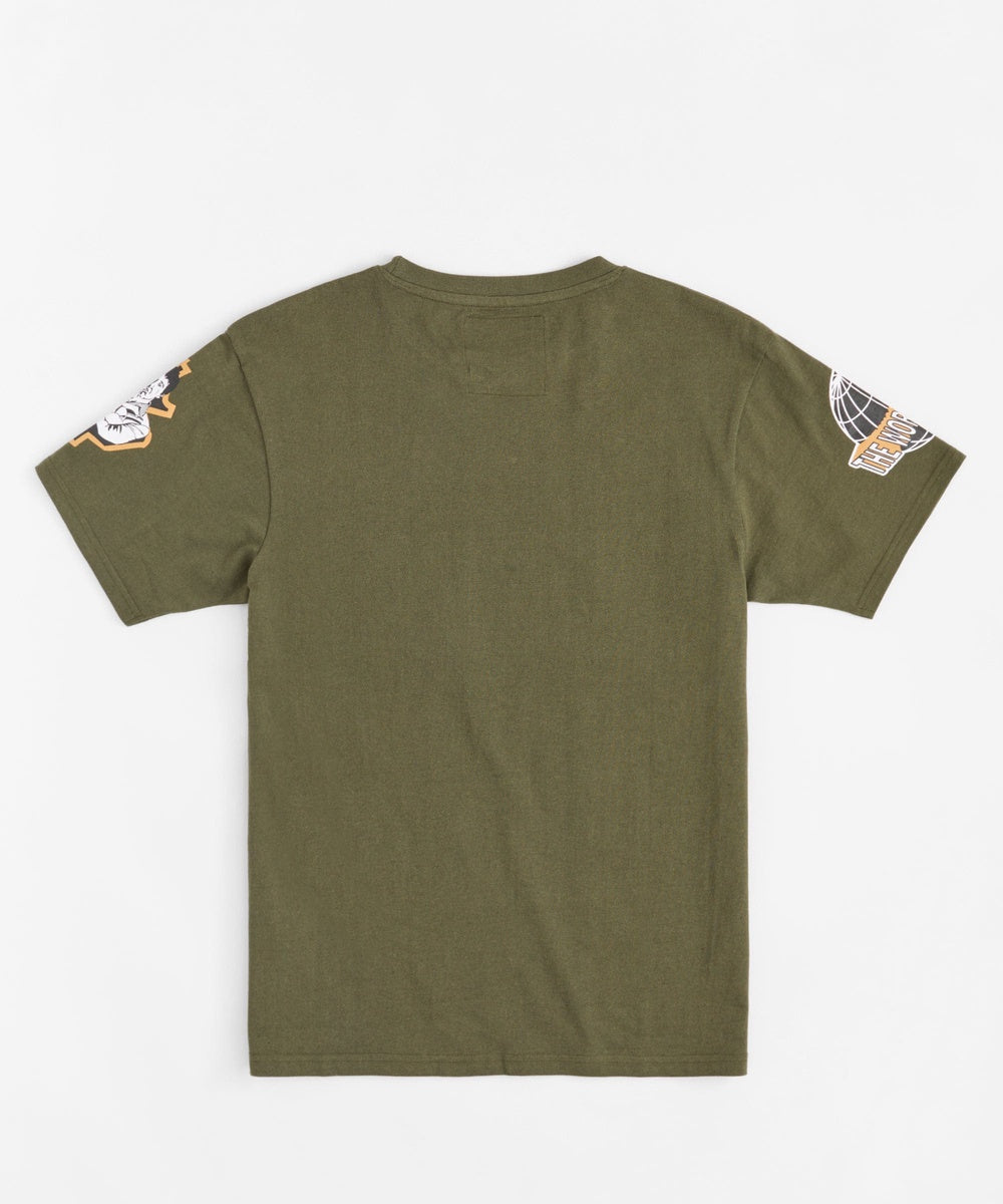  Reason Clothing Scarface Racing Short Sleeve Tee - Olive Green - OLIVE GREEN - Bonton