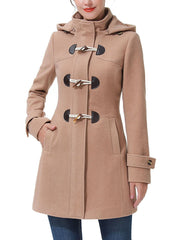 Women's Ava Toggle Hooded Duffle Wool Coat