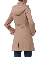 Women's Ava Toggle Hooded Duffle Wool Coat