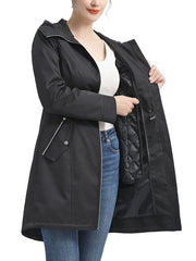 Women's Zip-Out Lined Hooded Raincoat