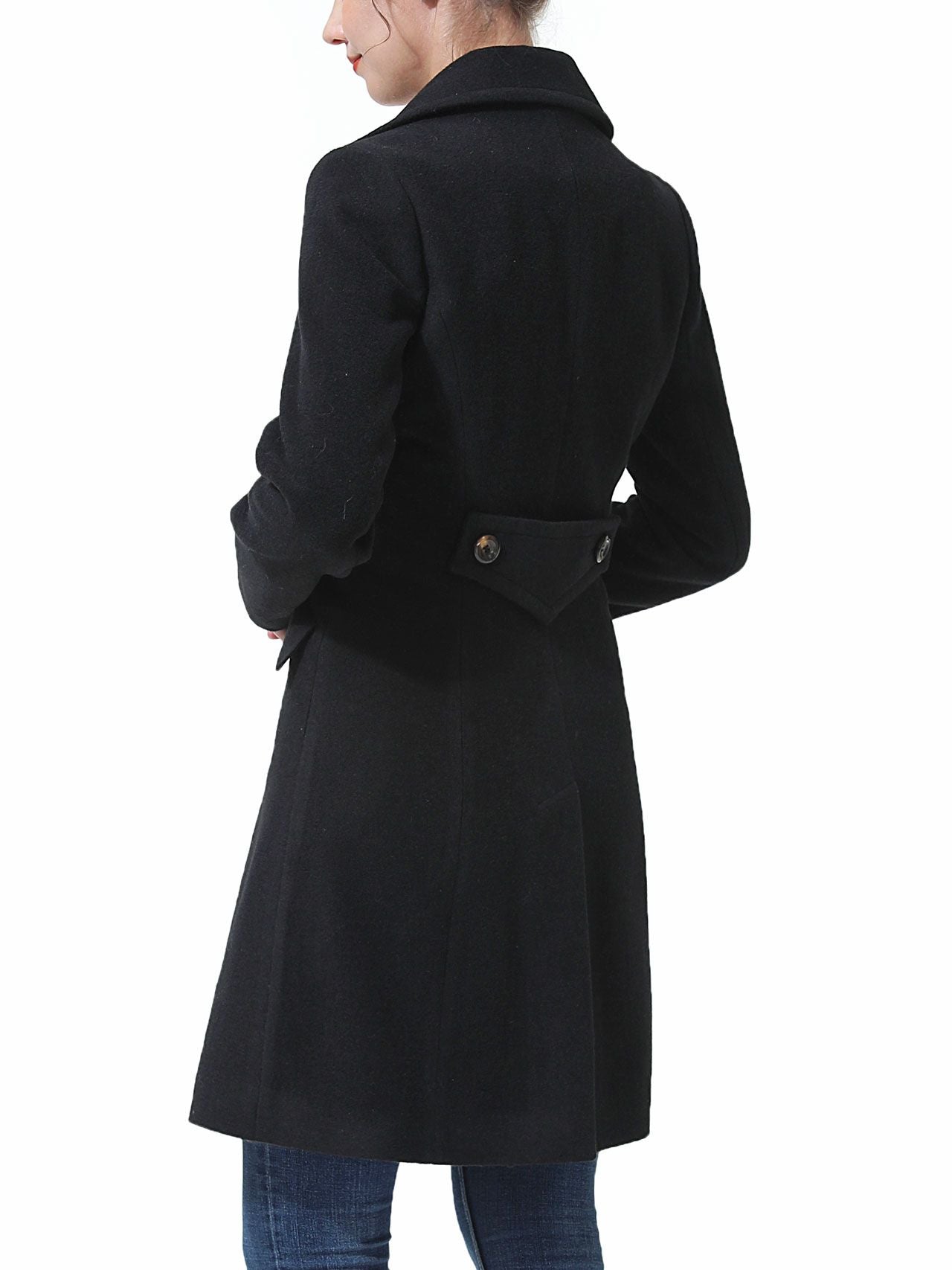  BGSD Women's Ada Mid-Length Wool Walking Coat - Black - Bonton