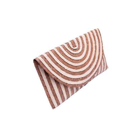 Brooke - Small Clutch - Cream/Brown / One Size