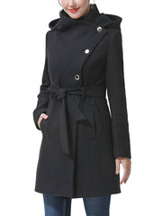 Women's Bel Hooded Wool Trench Coat