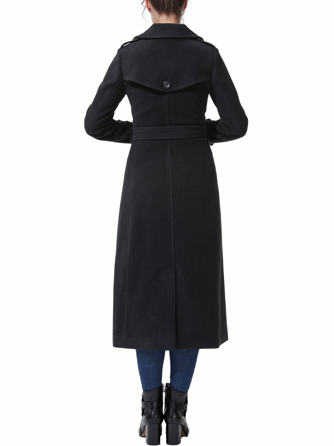  BGSD Women's Dee Full Length Long Wool Trench Coat - Black - Bonton