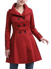 Women's Kayla Water-Resistant Hooded Mid Length Trench Coat