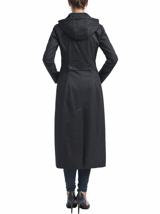 Women's Kelly Water-Resistant Hooded Maxi Trench Coat