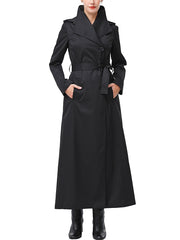 Women's Jessica Water-Resistant Hooded Long Trench Coat