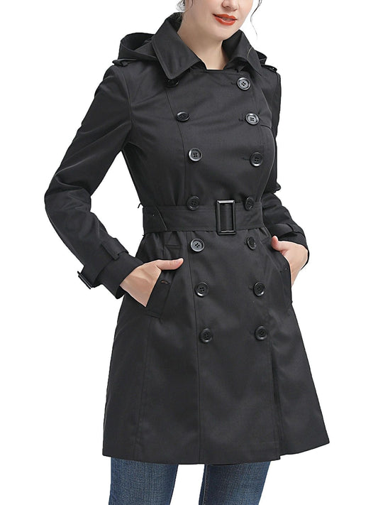 Women's Alexa Water-Resistant Classic Hooded Trench Coat