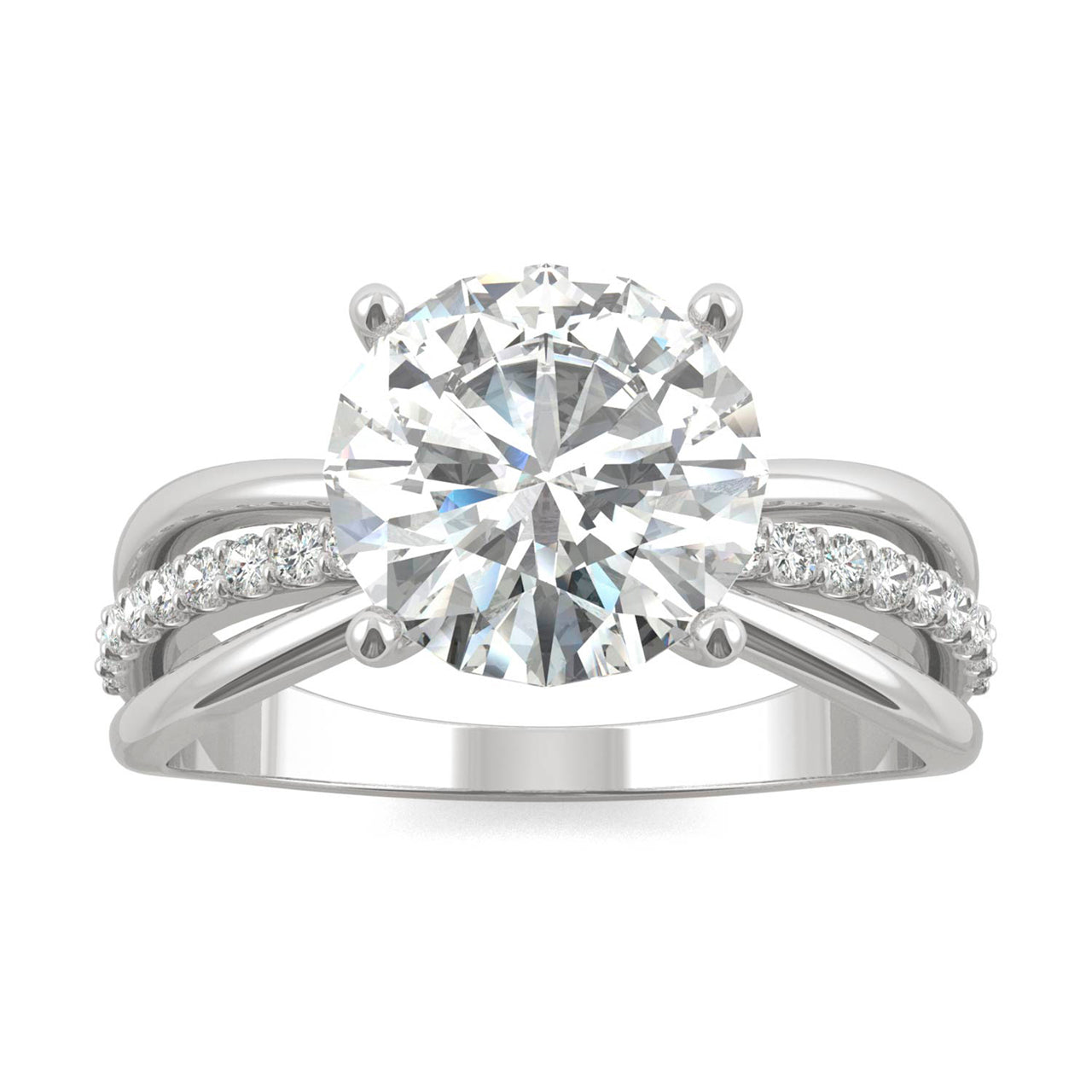  Charles & Colvard Charles & Colvard 2.90cttw Moissanite Engagement Ring - White Gold - Bonton