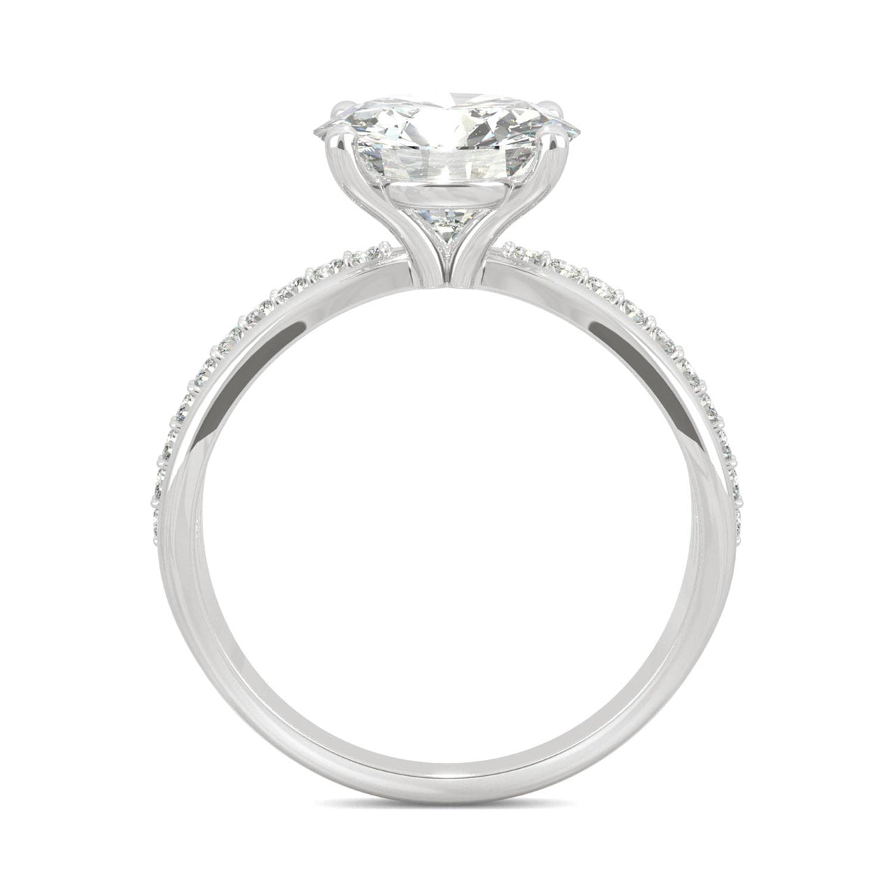  Charles & Colvard Charles & Colvard 2.90cttw Moissanite Engagement Ring - White Gold - Bonton