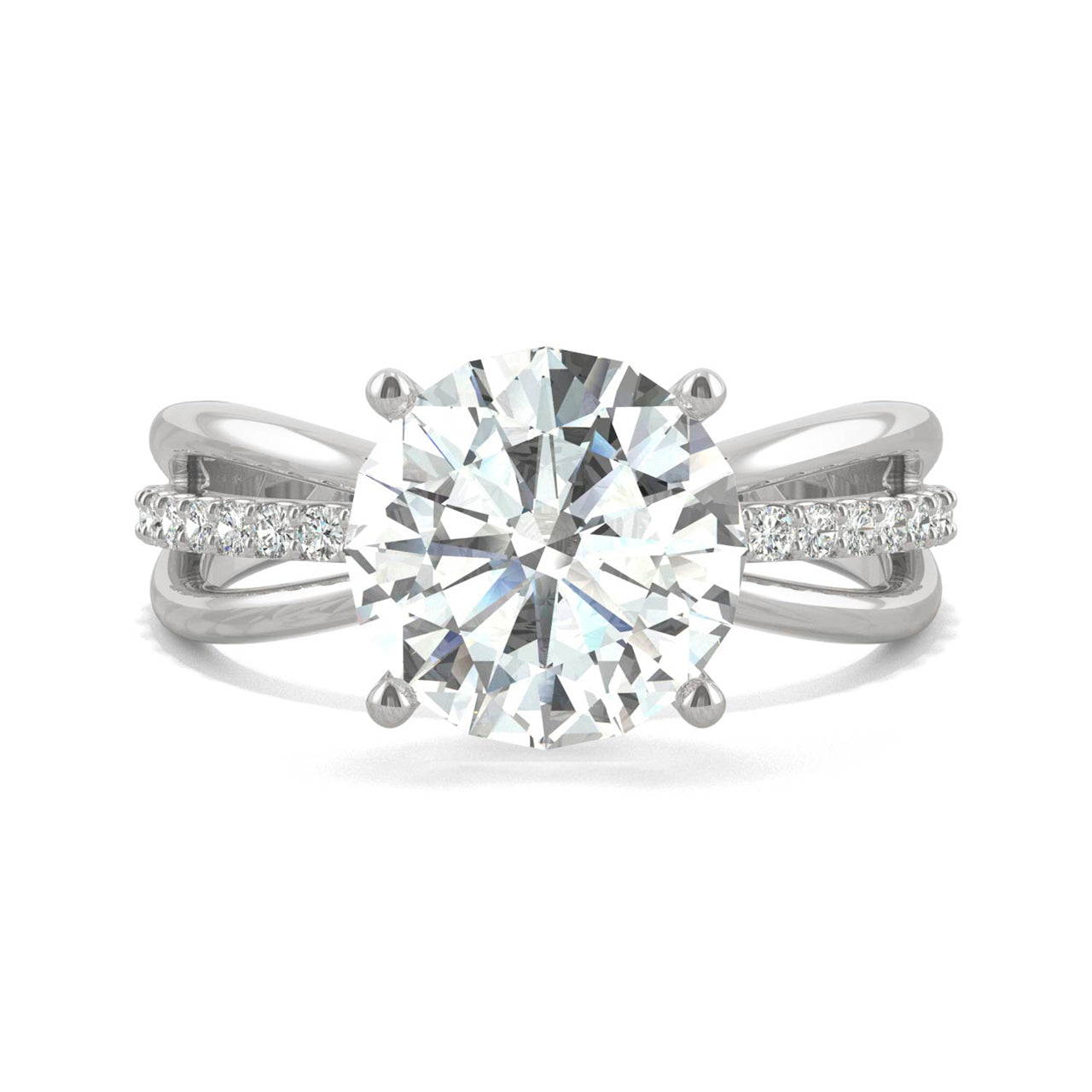  Charles & Colvard Charles & Colvard 2.90cttw Moissanite Engagement Ring - White Gold - Bonton