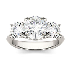 Charles & Colvard 3.10cttw Moissanite Three Stone Ring