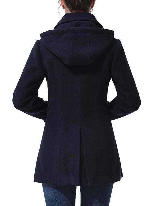 Women's Luz Hooded Wool Peacoat