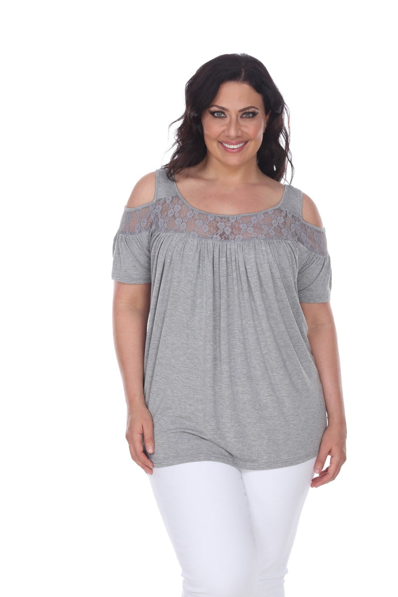  White Mark Plus Size Bexley Tunic Top - 1X - Bonton