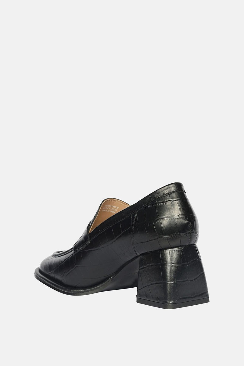  Saint G Viviana Croco - Heel Loafers - Black - Bonton
