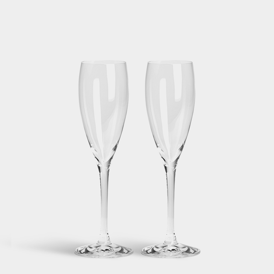  Orrefors More Champagne Glass Pair - Clear - Bonton