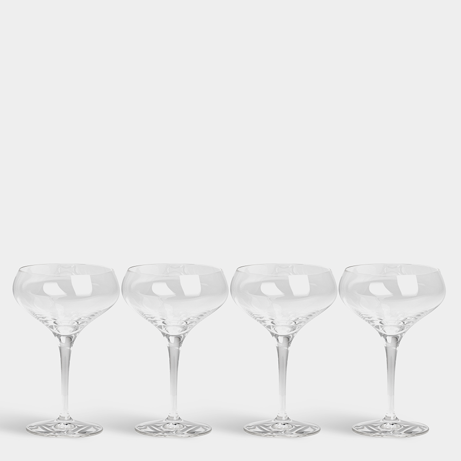  Orrefors More Coupe Glass Set of 4 - Clear - Bonton